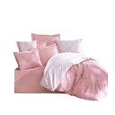 Bijela/ružičasta posteljina za krevet za jednu osobu od renforce pamuka 140x200 cm Soft Geometry – Mila Home Luxury