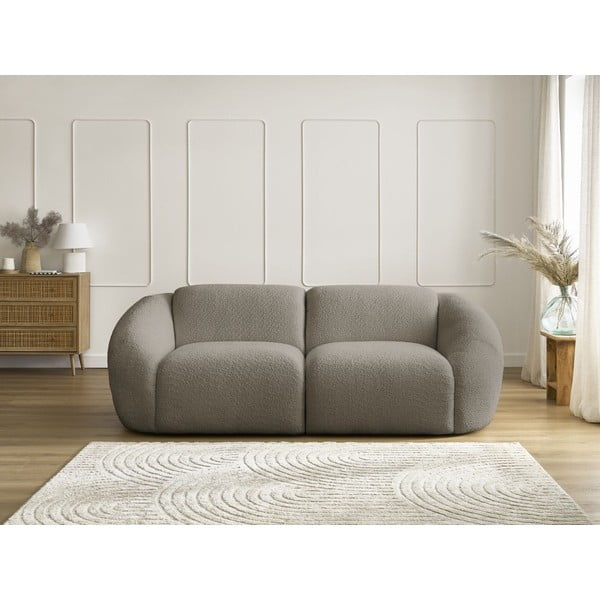 Siva/smeđa sofa od bouclé tkanine 230 cm Tina – Bobochic Paris-image-3