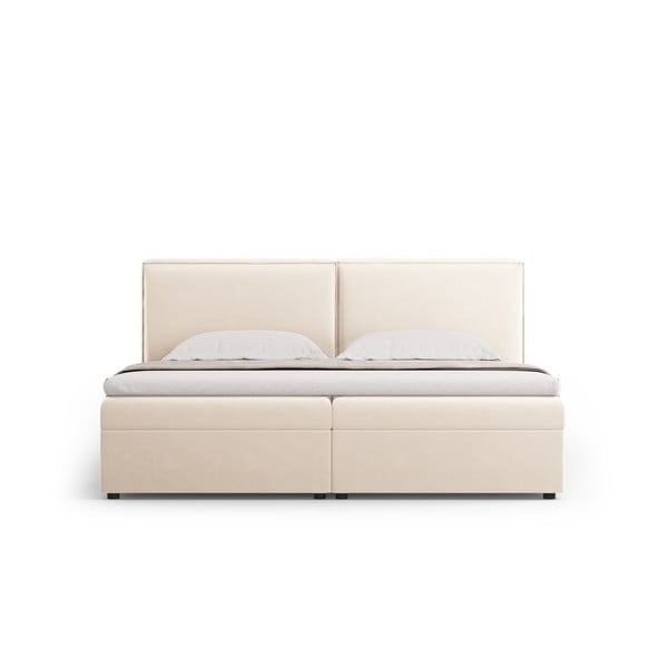 Krem boxspring krevet s prostorom za pohranu 180x200 cm Arendal – Cosmopolitan Design-image-3