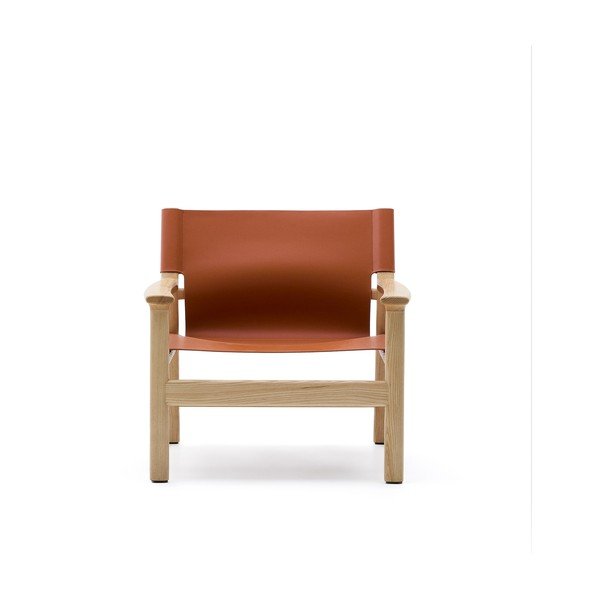 Konjak smeđa kožna fotelja Jan – Kave Home-image-2