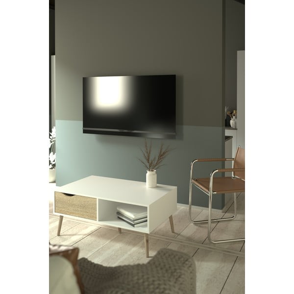 Bijeli pomoćni stol Tvilum Oslo, 99 x 60 cm-image-1