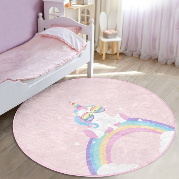 Ružičasti dječji tepih ø 120 cm Comfort – Mila Home-image-4