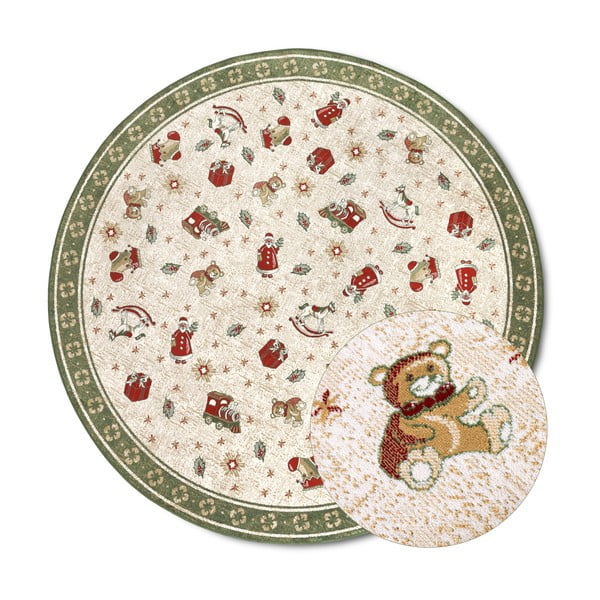 Zeleni okrugli tepih s božićnim motivom od mješavine pamuka ø 160 cm Toy's Delight Green Christmas – Villeroy&Boch