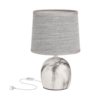 Svijetlo siva stolna lampa s tekstilnim sjenilom (visina 25 cm) Adelina – Candellux Lighting