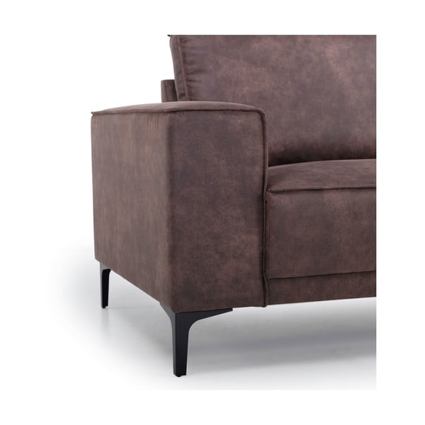 Čokoladno smeđa fotelja od imitacije kože Scandic Copenhagen Preston-image-1