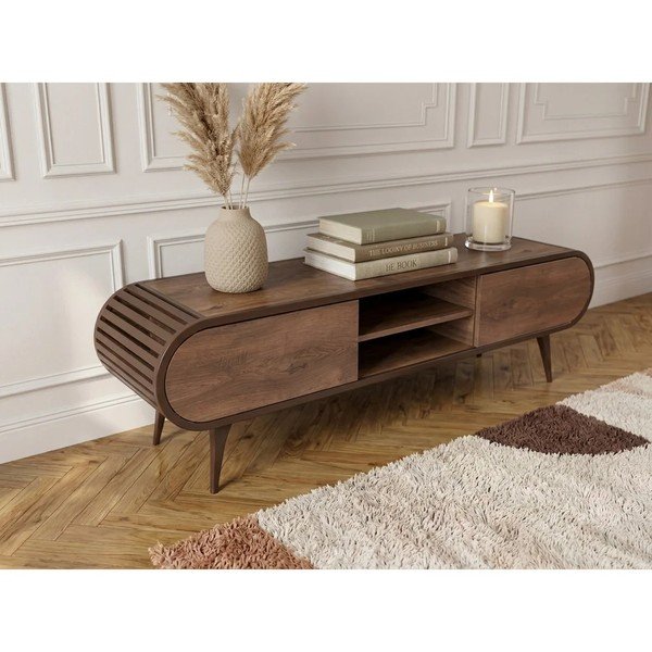 TV komoda u dekoru hrasta u prirodnoj boji 180x52x40 cm Billie – Bobochic Paris-image-1