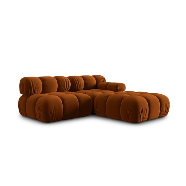 Narančasta baršunasta sofa 282 cm Bellis – Micadoni Home-image-4