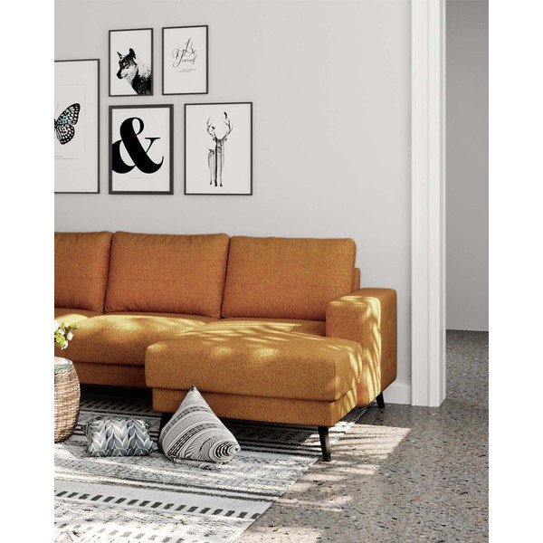 Narančasta kutna garnitura (s lijevim kutom) Fynn – Ghado-image-4