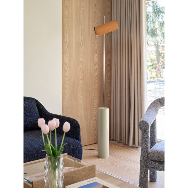 Narančasta LED stojeća svjetiljka s mogućnosti zatamnjivanja (visina 160 cm) Reflector – Hübsch-image-4
