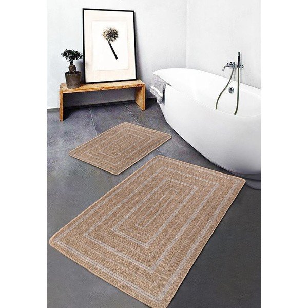 Smeđe kupaonske prostirke u setu 2 kom 60x100 cm – Mila Home-image-2