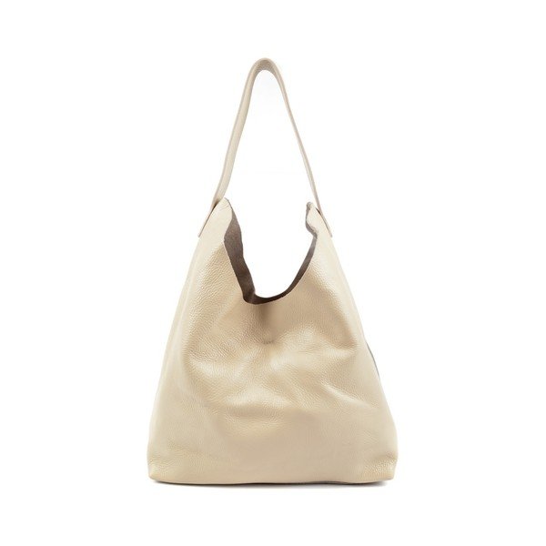 Kožna torba u bež boji Roberta M Halum Beige-image-2