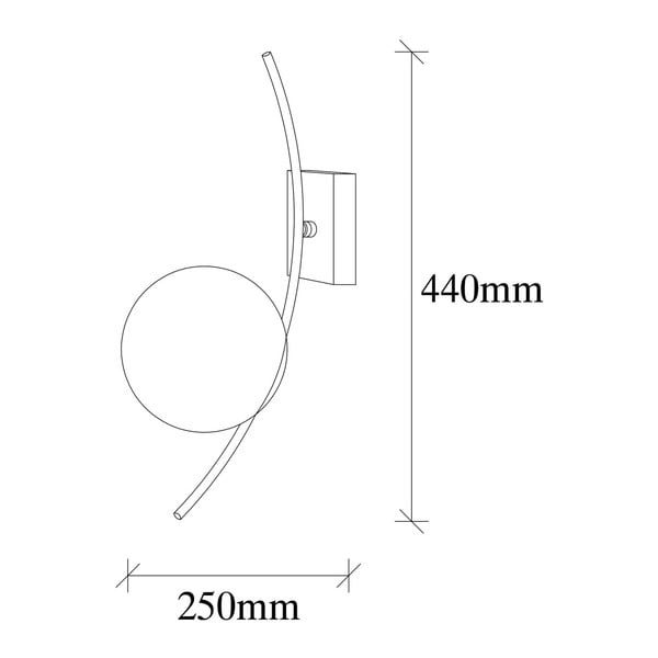 Bijela/crna zidna lampa Hilal – Opviq lights-image-2