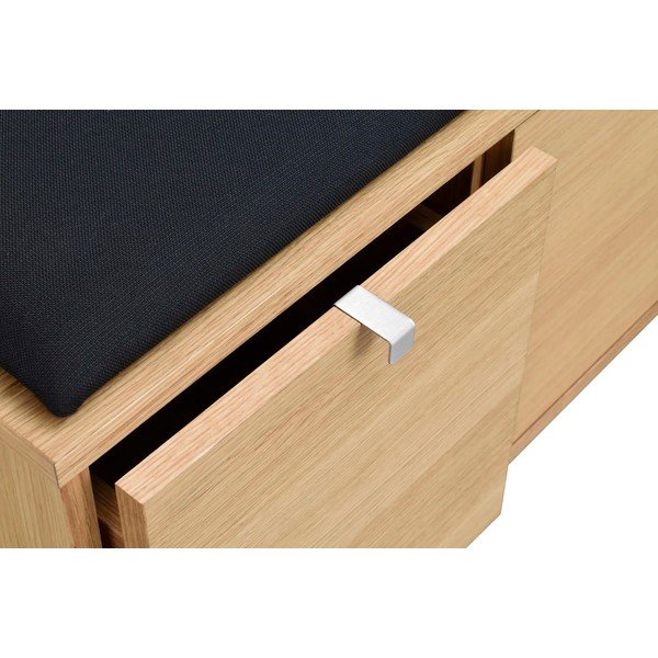 Crni/u prirodnoj boji ormarić za cipele u dekoru hrasta s klupom Confetti – Rowico-image-4