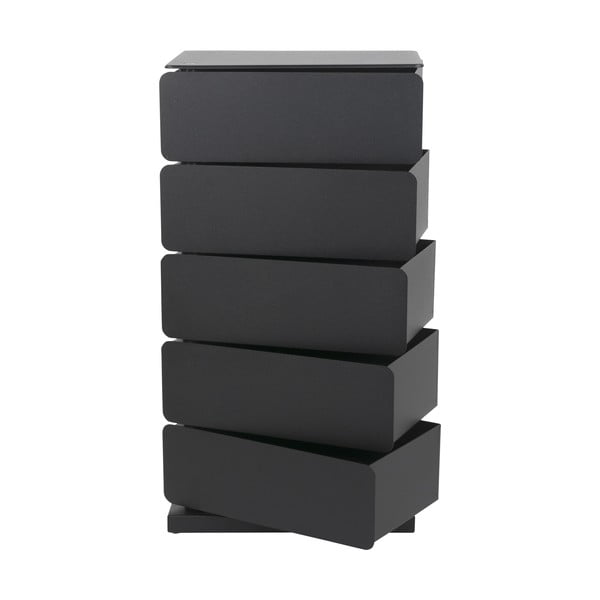 Crna metalna komoda 37x72x26 cm Joey – Spinder Design-image-2