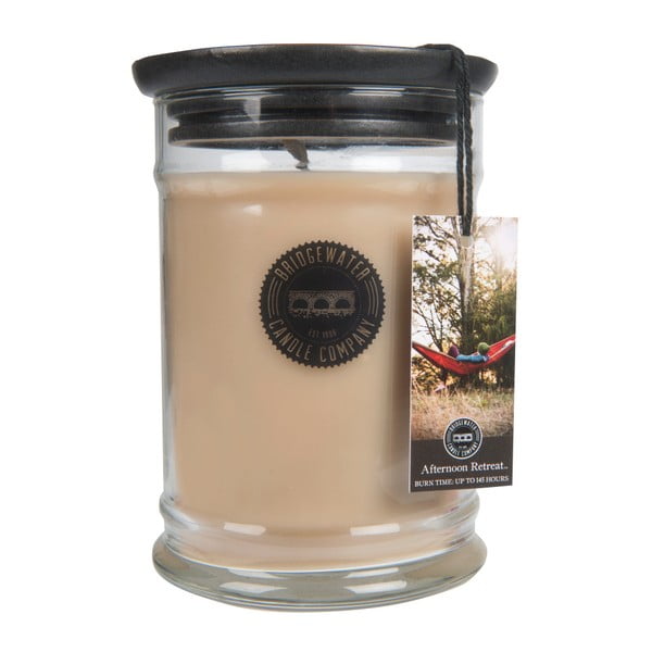 Svijeća u staklenoj posudi s mirisom bergamota Bridgewater svijeća Company Afternoon Retreat, vrijeme gorenja 140-160 sati