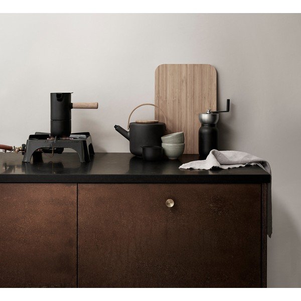 Crni moka lonac za pripremu kave od nehrđajućeg čelika 250 ml Collar – Stelton-image-1