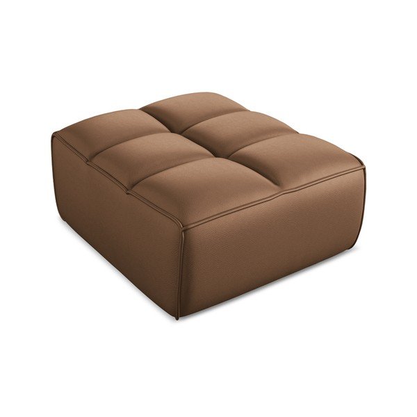 Smeđi modularni tabure od imitacije kože Kalai – Makamii-image-1