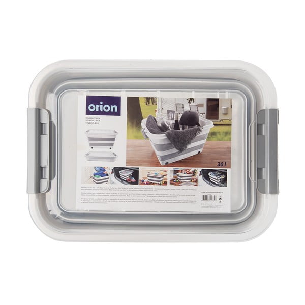 Bijela/siva plastična kutija za pohranu s poklopcem 54x39x28 cm Kemp – Orion-image-4