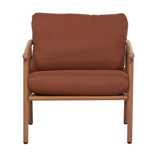 Metalna/podstavljena vrtna fotelja boja terakote Cavero – WOOOD-image-2