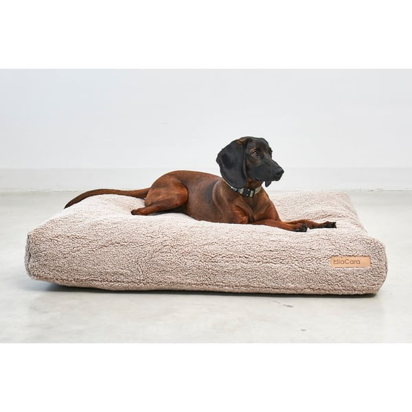 Bež krevet za pse od boucle tkanine 120x90 cm Senso Greige L – MiaCara-image-1