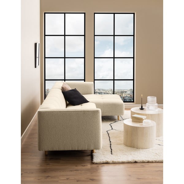 Bež okrugli stolići za kavu u setu 2 kom u kamenom dekoru ø 58 cm Dice – Actona-image-2