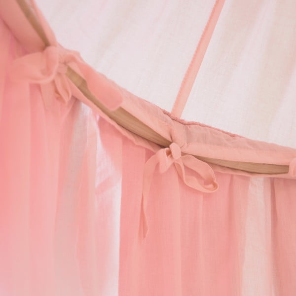 Blijedoružičasti pamučni baldahin Carelene - Kave Home-image-3