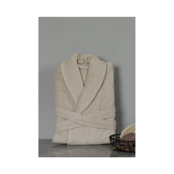 Bež pamučni unisex kućni ogrtač My Home Plus Spa, veličina M/L