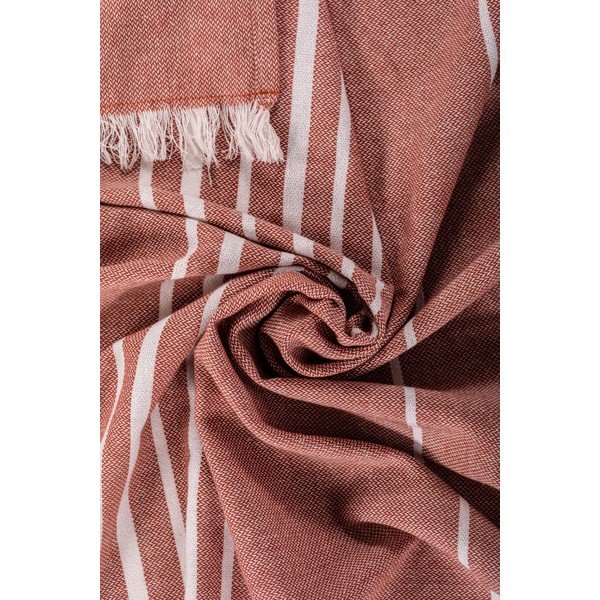 Pamučna deka boja terakote 150x200 cm Solene – Tiseco Home Studio-image-1