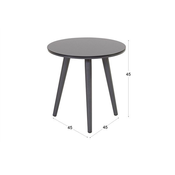 Tamno sivi vrtni pomoćni stolić Hartman Sophie, ø 45 cm-image-1