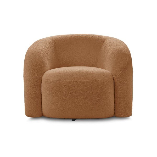 Narančasta okretna fotelja od bouclé tkanine Elina – Bobochic Paris-image-2