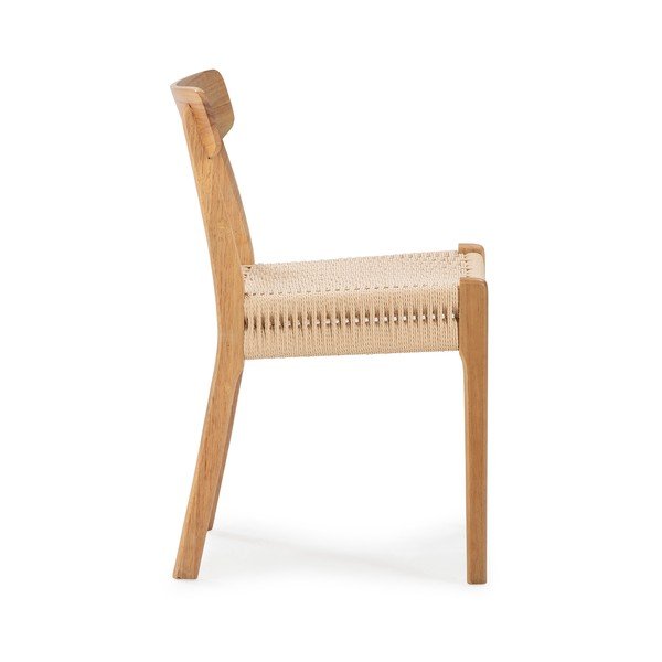 Blagovaonske stolice u setu 2 kom od masivnog kaučuka u prirodnoj boji Biel – MOME-image-4