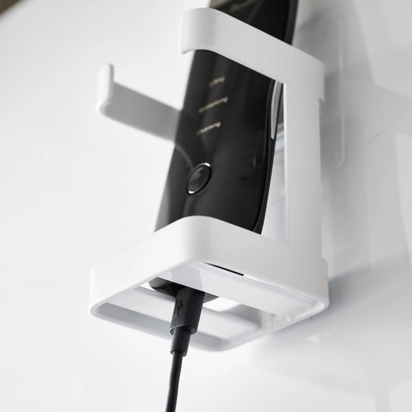 Bijeli metalni držač uređaja za njegu kože Film Hook – YAMAZAKI-image-3