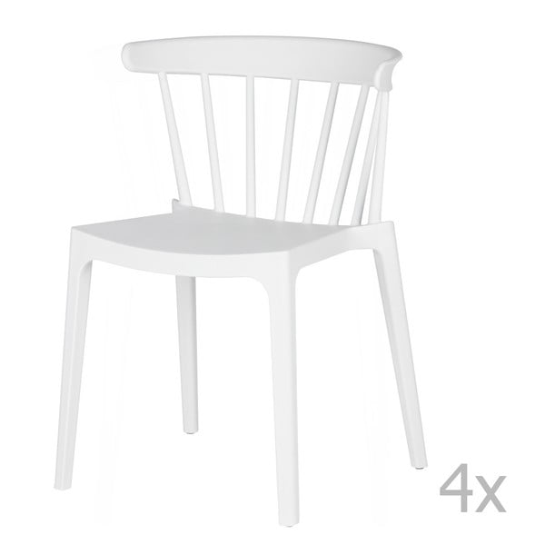 Set od 4 bijele De Eekhoorn Daan stolice
