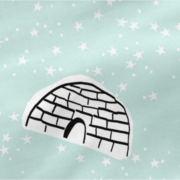 Dječja pamučna plahta Moshi Moshi Igloo, 90 x 200 cm-image-1