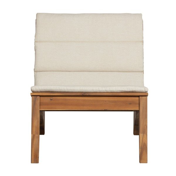 Krem/u prirodnoj boji vrtna fotelja od masivnog drveta Kenai – Exotan-image-2