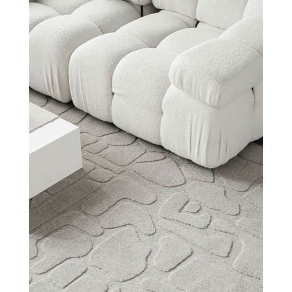 Svijetlo sivi vunen tepih 200x300 cm Morphic Dunes – Agnella-image-4