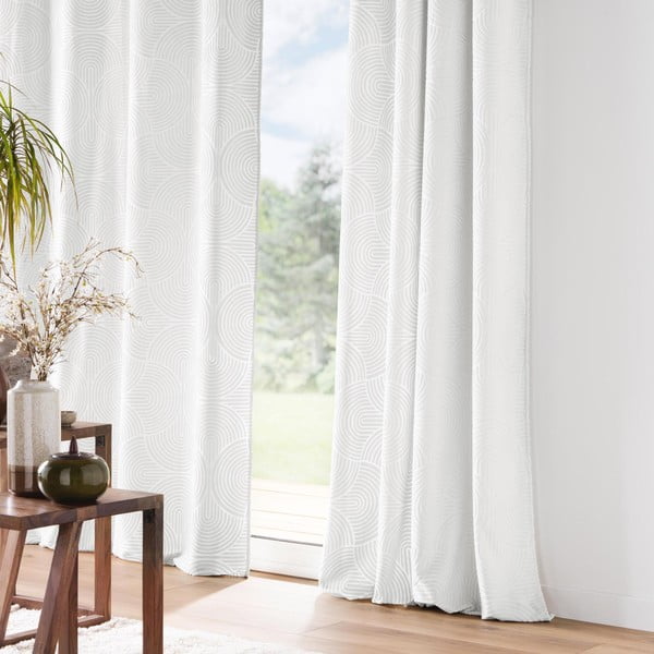 Bijela zavjesa od samta 135x260 cm Eva – douceur d'intérieur-image-1