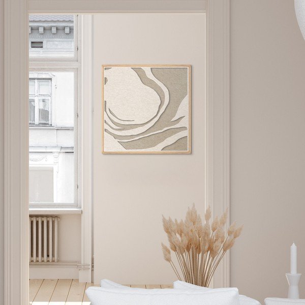 3D slika s okvirom/akustična 62x62 cm Silent Whisper 1 – Malerifabrikken-image-1