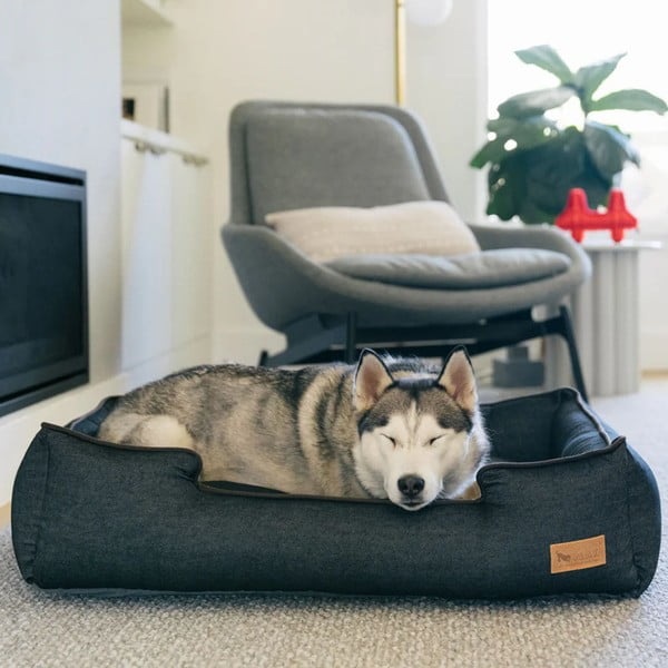 Tamno plavi krevet za pse 100x75 cm Lounge Bed Denim Medieval Blue / Dark Chocolate L – P.L.A.Y.-image-1