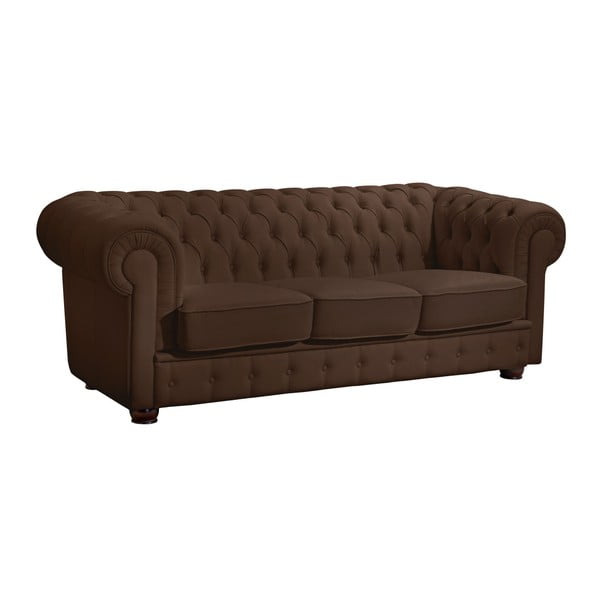 Smeđa kauč od imitacije kože Max Winzer Bridgeport, 200 cm