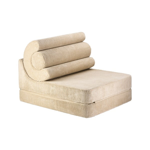 Svjetlo smeđa dječja fotelja od samta Flipster – Wigiwama