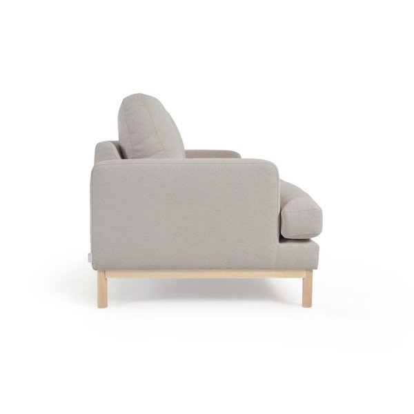 Siva sofa od bouclé tkanine 203 cm Mihaela – Kave Home-image-3