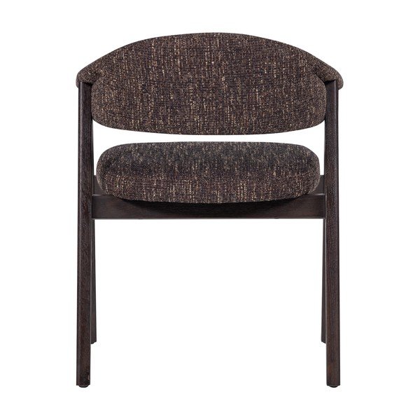 Tamno smeđa podstavljena blagovaonska stolica s naslonima za ruke Tunar – WOOOD-image-4