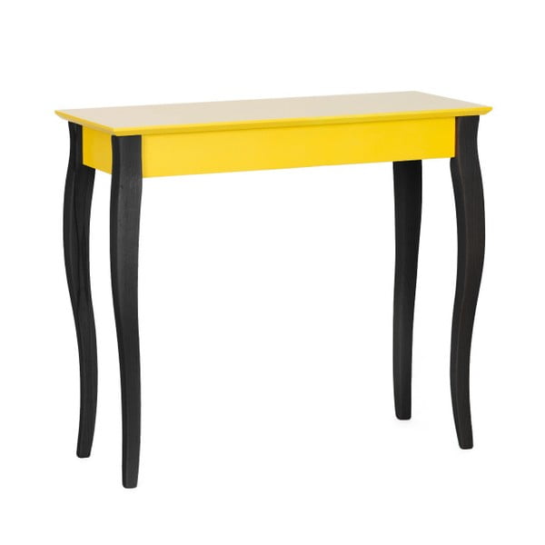 Žuti konzolni stol s crnim nogama Ragaba Lilo širine 85 cm