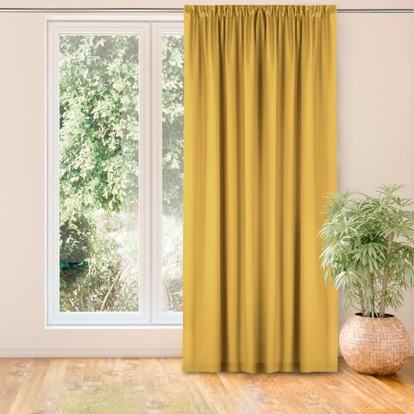 Zavjesa u boji senfa 300x300 cm Carmena - Homede-image-1
