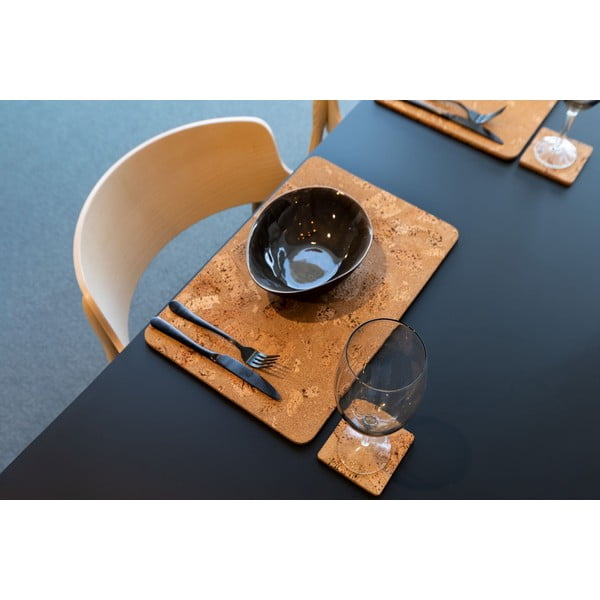 Pluteni podmetači za čaše u setu 4 kom u prirodnoj boji Querco – ZicZac-image-2