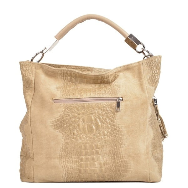 Smeđe-bež kožna torbica Sofia Cardoni Manu-image-4