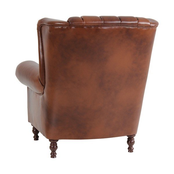 Smeđa kožna fotelja Max Winzer Vary-image-3