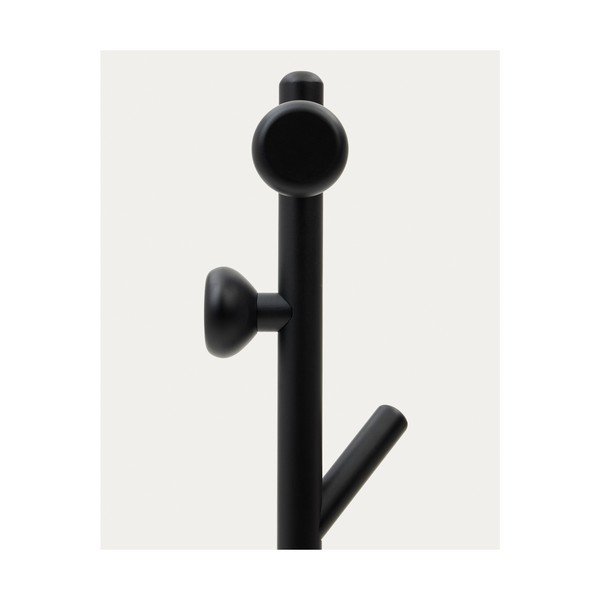 Crna vješalica od masivne bukve 46x170 cm Nadue – Kave Home-image-3