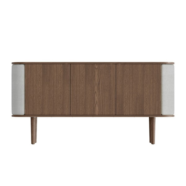 Siva/smeđa niska komoda u dekoru hrasta 150x75 cm Treasures – UMAGE-image-3